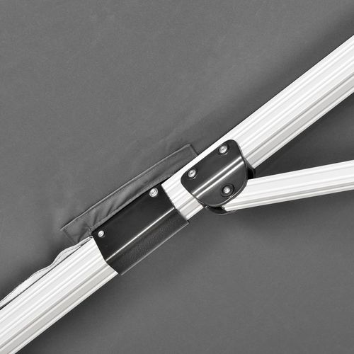 3 x 3(m) Cantilever Roma Parasol Garden Umbrella with Cross Base Grey