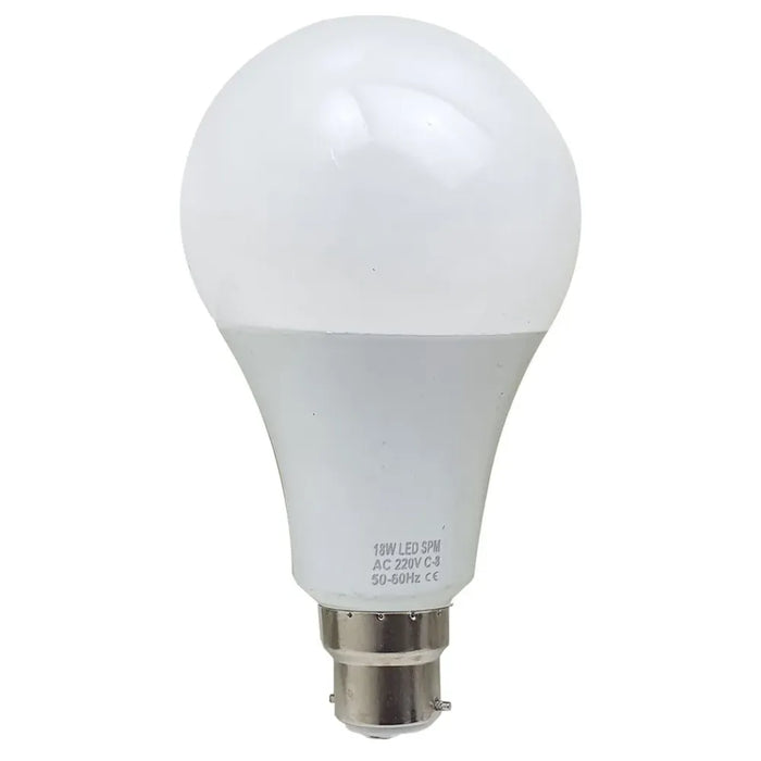 High Quality 18W B22 Screw LED Light Bulbs - Energy Saving, Cool White 6000K, Non Dimmable