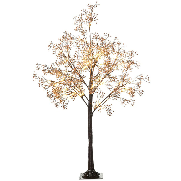 Premium 4ft LED Light Tree - Realistic Artificial with Warm White Lights & Baby Breath Flowers. Perfect for Any Space!