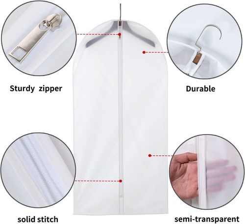 10x Clear Coat Dress Garment Clothes Cover Dust Protector Travel Bag with Zip