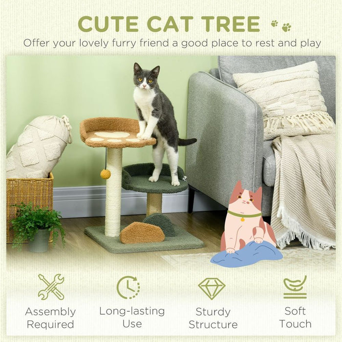 Ultimate Indoor Cat Tree: 52cm, Scratching Posts, 2 Beds, Toy Ball