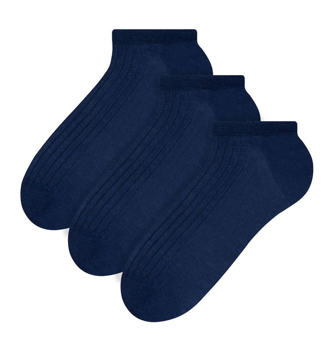 Steven - 3 PACK Mens 100% Cotton Ankle Socks