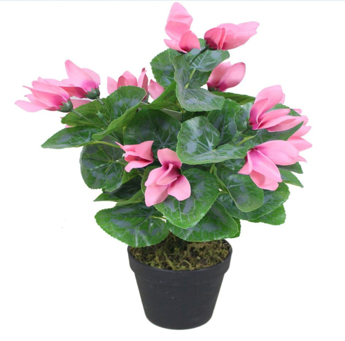 Premium Quality 38cm Artificial Cylamen Plant - Pink