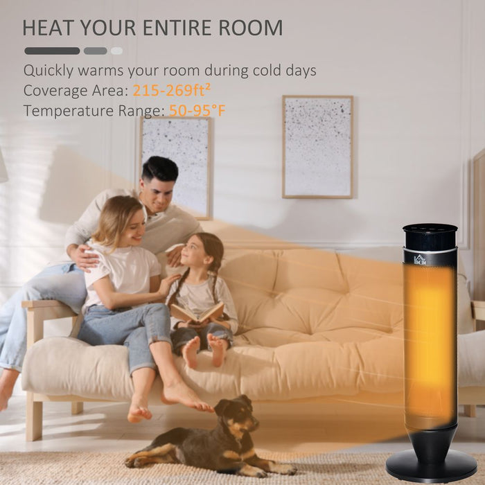 High-Quality Ceramic Tower Space Heater w/ 42� Oscillation, Remote Control & 8Hr Timer