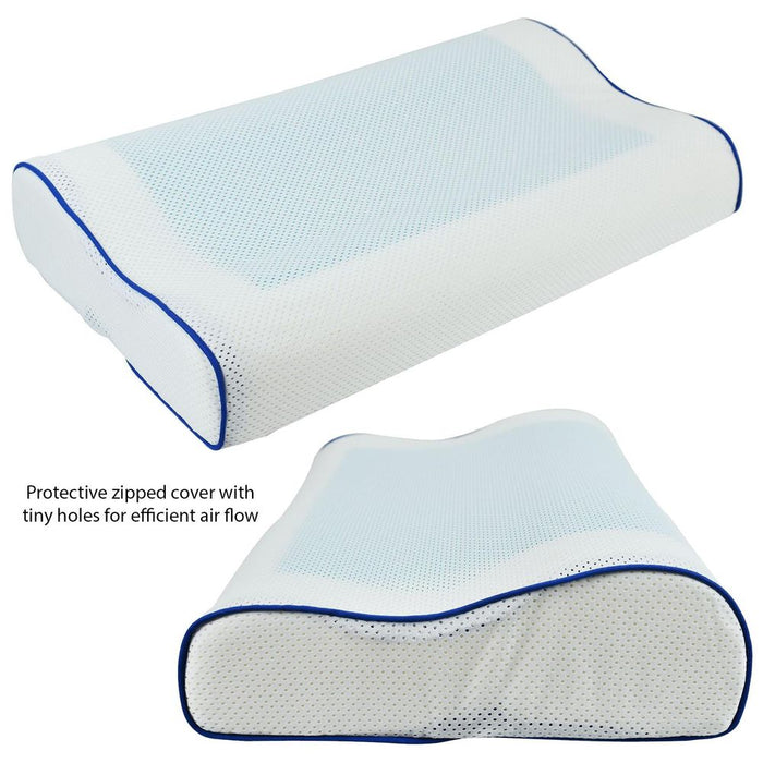 Hypoallergenic Cooling Gel Pillow for Neck, Head & Shoulder Support - Memory Foam - Standard Size