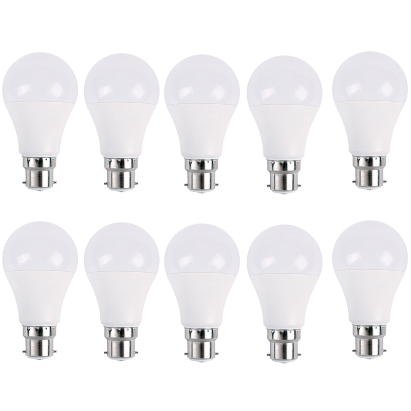9W B22 Screw LED Light GLS bulbs, Energy Saving Edison  Cool White 6000K non dimmable lights