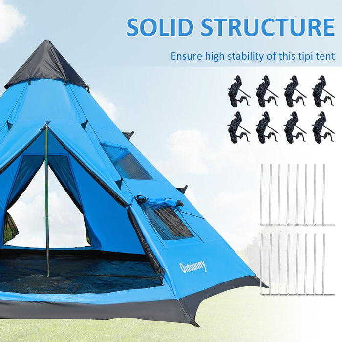 High-Quality 6-7 Person Large Family Camping Tent with Carrying Bag