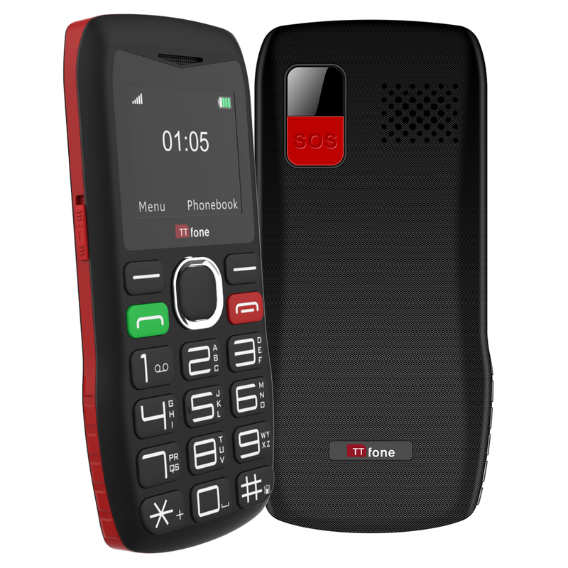 TTfone TT880 Easy-to-Use Big Button Mobile, O2 SIM, USB C Cable
