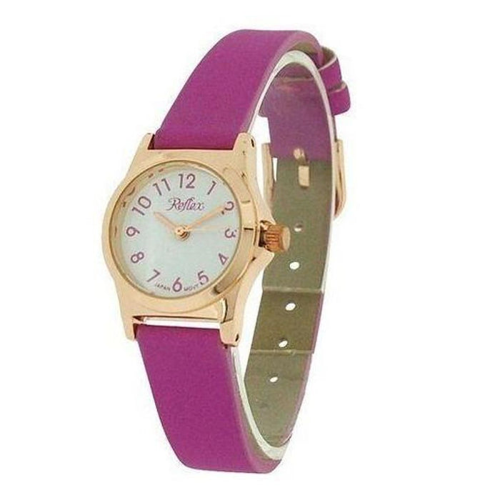 Reflex Girls Ladies White Dial Leather Strap Watch 1013 - Multiple Colors - High Quality