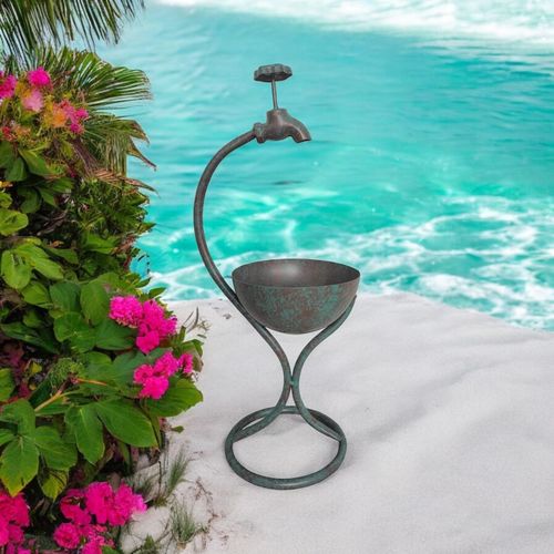 57CM GREEN METAL GARDEN PLANTER