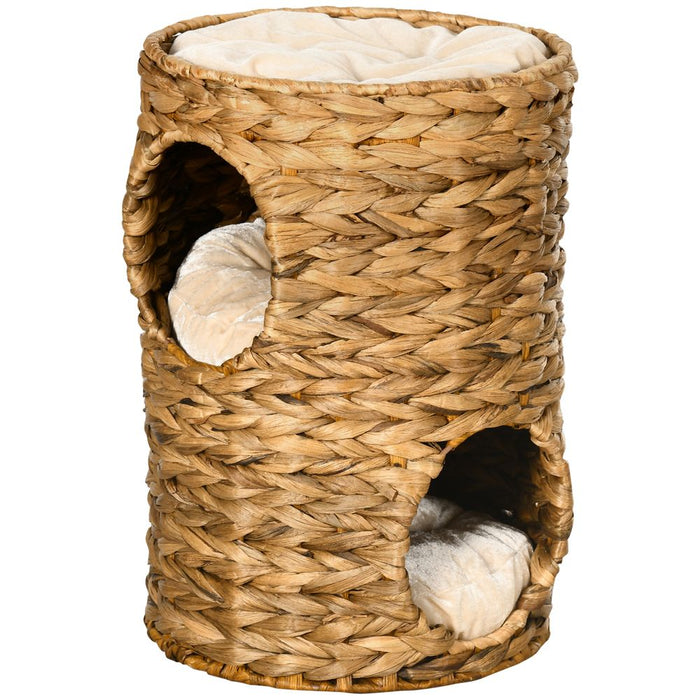 Ultimate 47cm Indoor Cat Barrel Tree - 2 Houses, Cushion - Top Quality