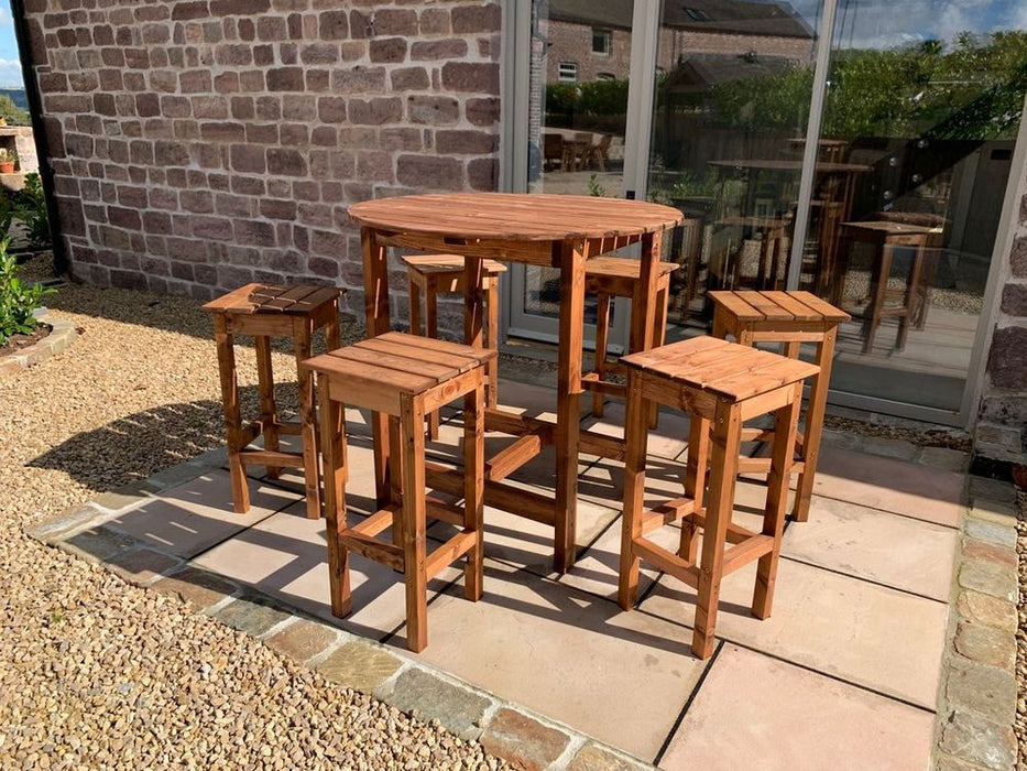 Premium Outdoor Bar Set - Solid Wood, Stylish Design, 4 Seater, Rot Free Guarantee