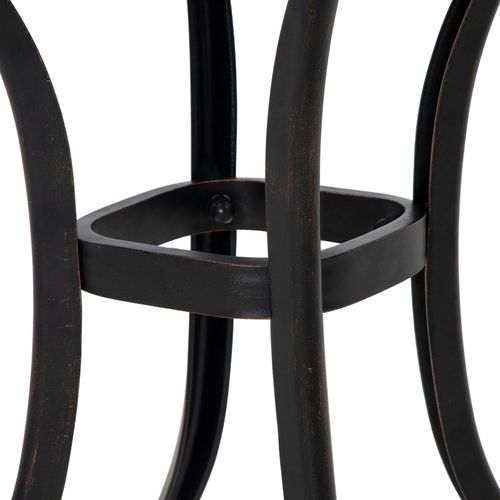 Outsunny Cast Aluminium Bistro Table with Umbrella Hole, Bronze Tone
