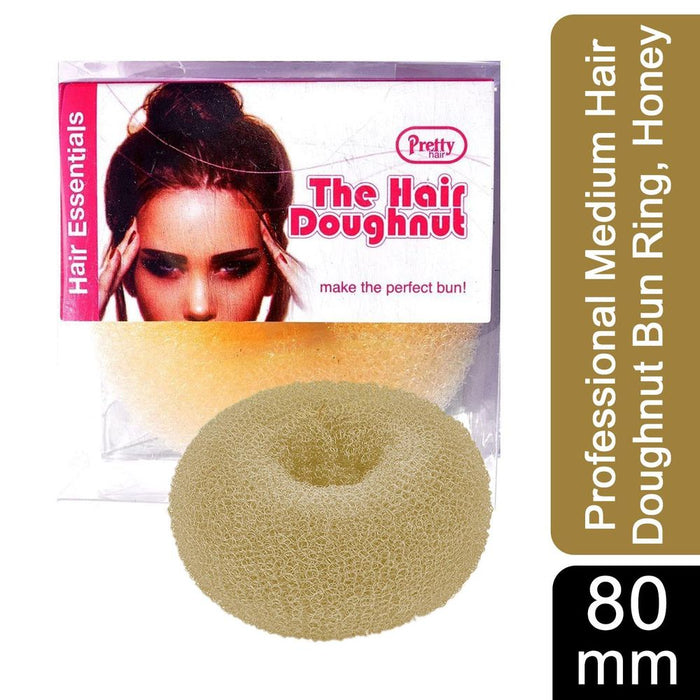 Medium Hair Doughnut Bun Ring 80mm - Professional Quality - Honey