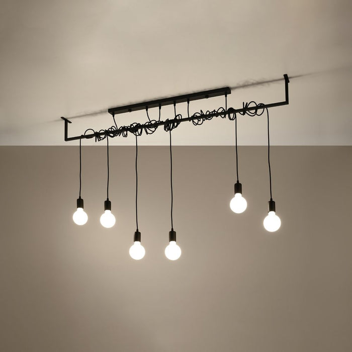 Stunning Salamanca Chandelier: Modern Design, E27, Fabric & Steel