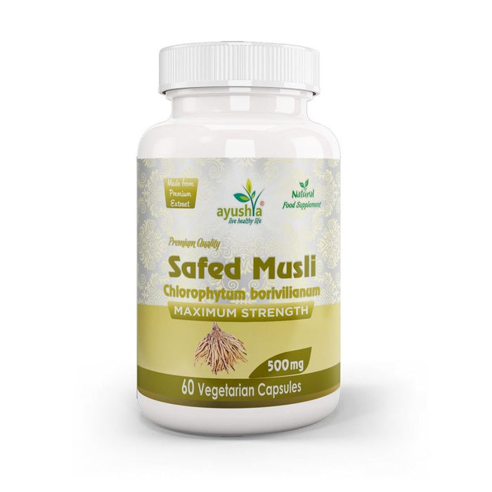 Safed Musli Capsule (Chlorophytum Borivilianum) - Best Quality Herbal Remedy for All Categories, Buy Now!