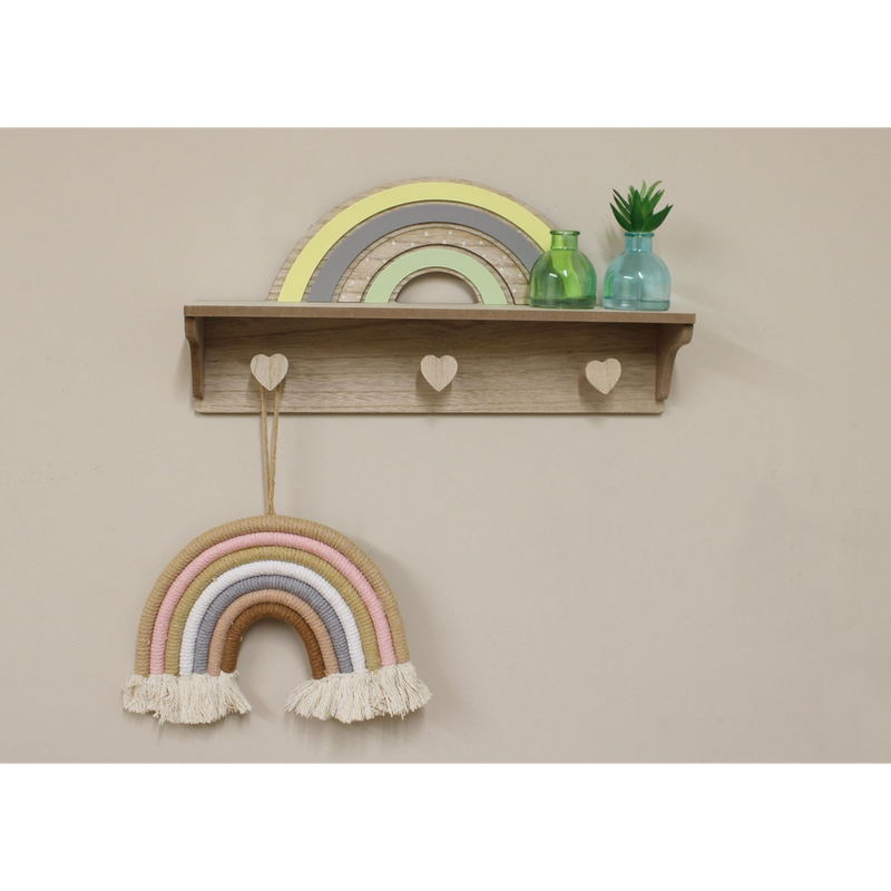 Rainbow Shelf with Hooks