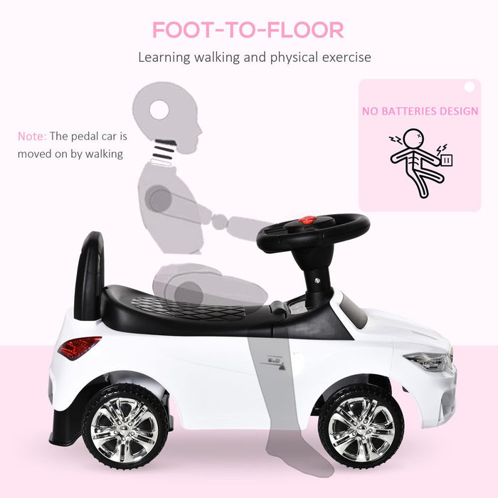 Stylish Red Ride-On Car for Baby & Toddler | Foot to Floor | Anti-Overturning | Under-Seat Storage