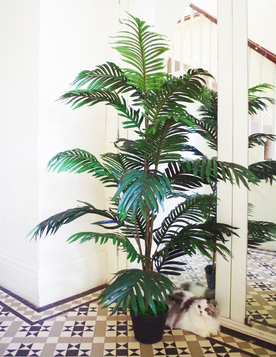 Premium 140cm Large Artificial Palm Tree - Realistic Greenery for Home - No Maintenance Needed