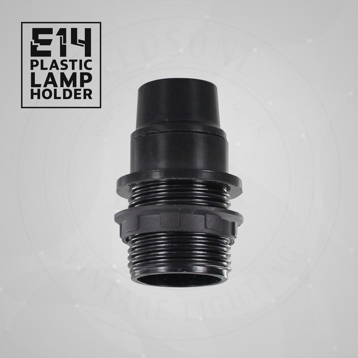 E14 Bulb Holder Edison Small Screw SES Black Plastic Lamp holder For Table Lamp E14 Socket UK