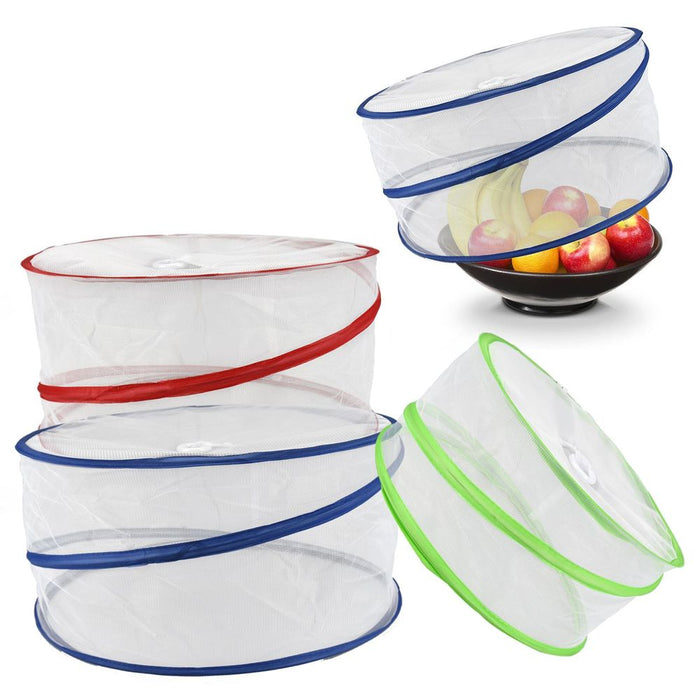 Collapsible Pop Up Food Covers | Set of 3 | Keep Your Food Bug-Free | Clear View | Easy Storage