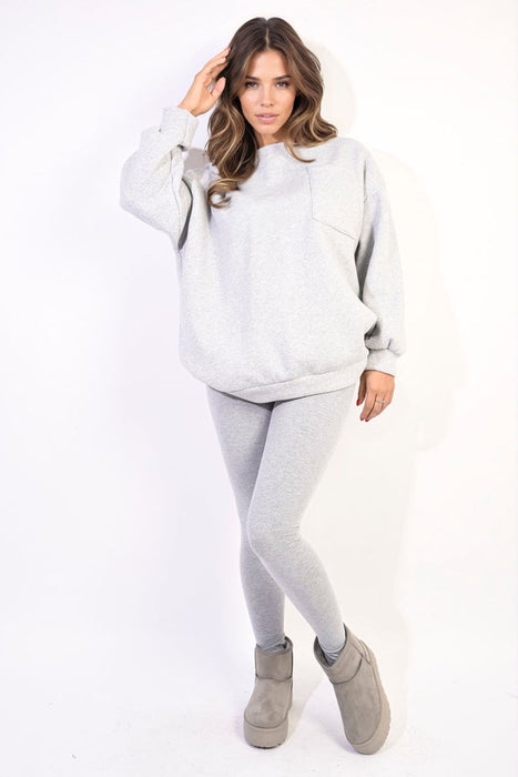 Lucy Oversized Pocket Sweatshirt and Leggings Co-ord Set