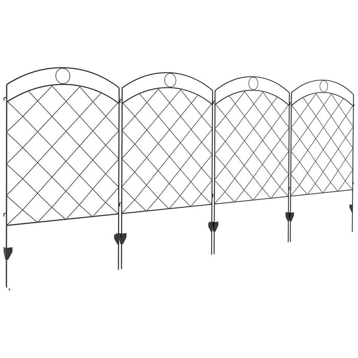 Outsunny Decorative Garden Fencing: 43in x 11.4ft Steel Edging, High-Quality & Stylish