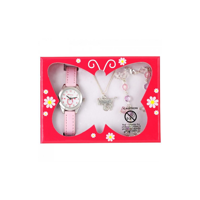 Ravel Little Gems Watch & Jewellery Set Pony R2213 - CLEARANCE NEEDS RE-BATTERY