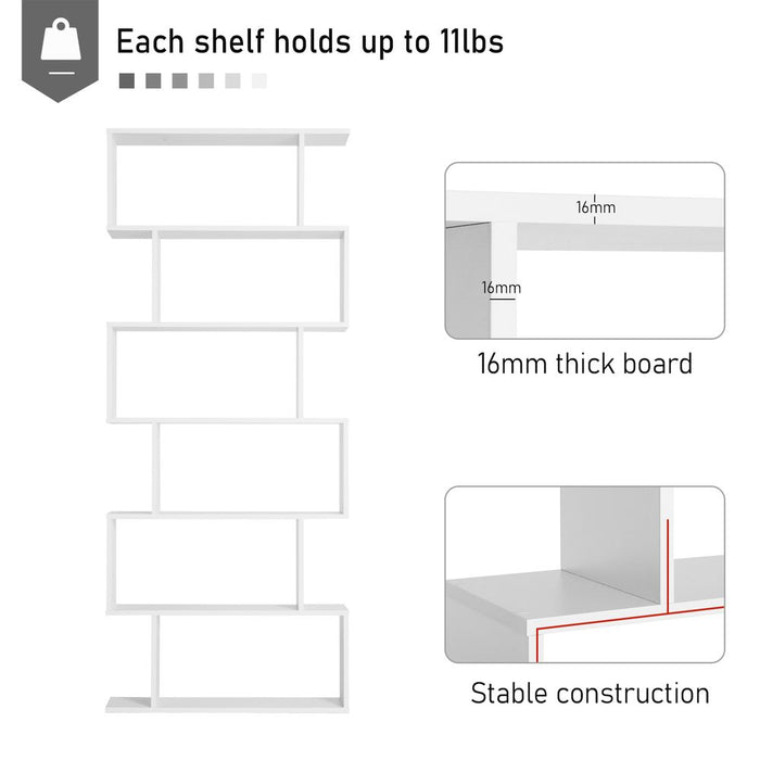 Premium Particle Board 6-Tier White Shelving Unit | High-Quality | Versatile Storage Solution