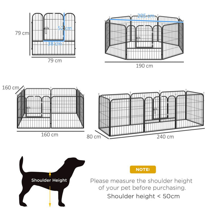 Premium Metal Pet Playpen - Foldable, 4 Sizes, Secure, Indoor/Outdoor - Dog Rabbit Puppy Cage Run Fence - Best Quality