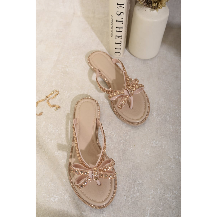 Embellished Bow Detail Sandals