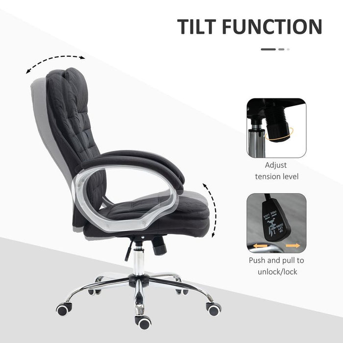 Premium Executive Office Chair | 360° Swivel Wheels | Adjustable Height | Black