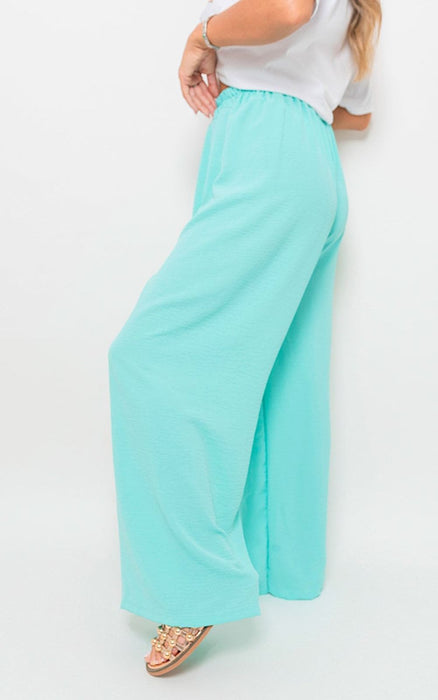 Effortlessly Chic Drawstring Waist Wide Leg Trouser