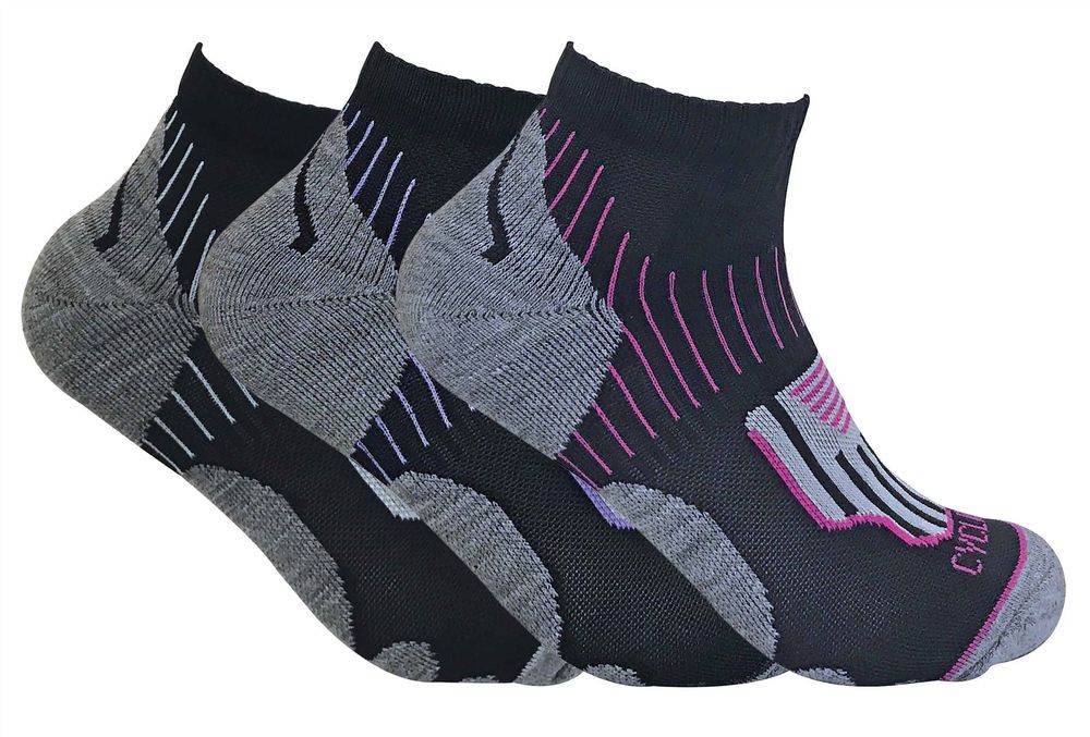 3 Pairs Ladies High Performance Cycling Socks