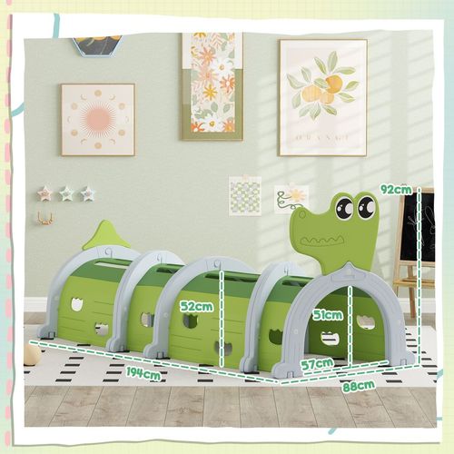 AIYAPLAY Kids Play Tunnel for Crawl and Climb, Toddler Tunnel for 3-6 Years Old