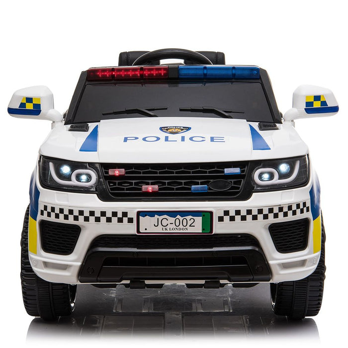 LEADZM Dual Drive 12V 7Ah Police Car with 2.4G Remote Control White