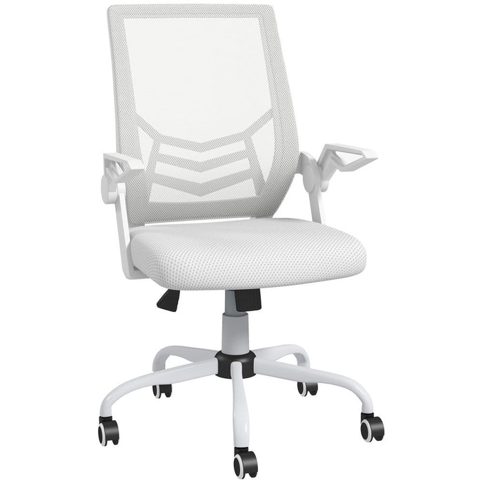 Vinsetto Mesh Swivel Office Chair Task Computer Chair w/ Lumbar Support, White