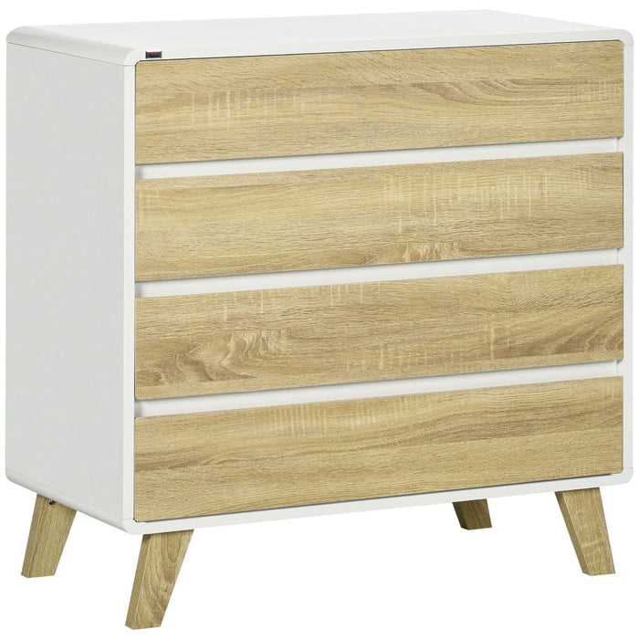 Chest of Drawers 4-Drawer Dresser Storage Chest with Legs Bedroom, Living Room