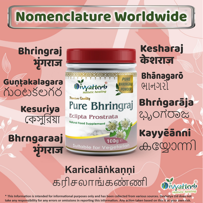 Pure Bhringraj Powder - Ayurvedic Hair Growth Treatment