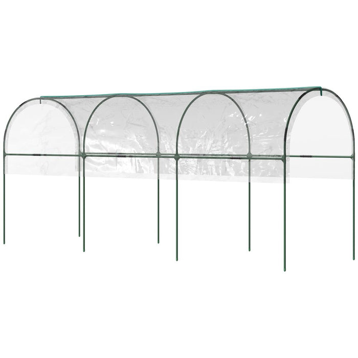 Outsunny Tomato Greenhouse with Top Tap, Pointed Bottom and Guy Ropes, Clear