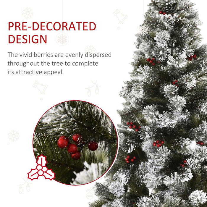 Premium 5ft Indoor Artificial Christmas Tree | Metal Stand | 184 Tips | Berry Xmas Decoration