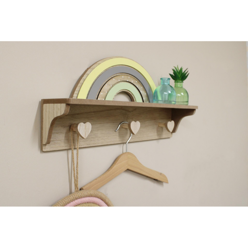 Rainbow Shelf with Hooks