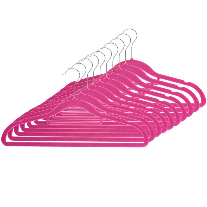 Flocked Hangers PINK 10PK | DGI-4018 | AS-99122