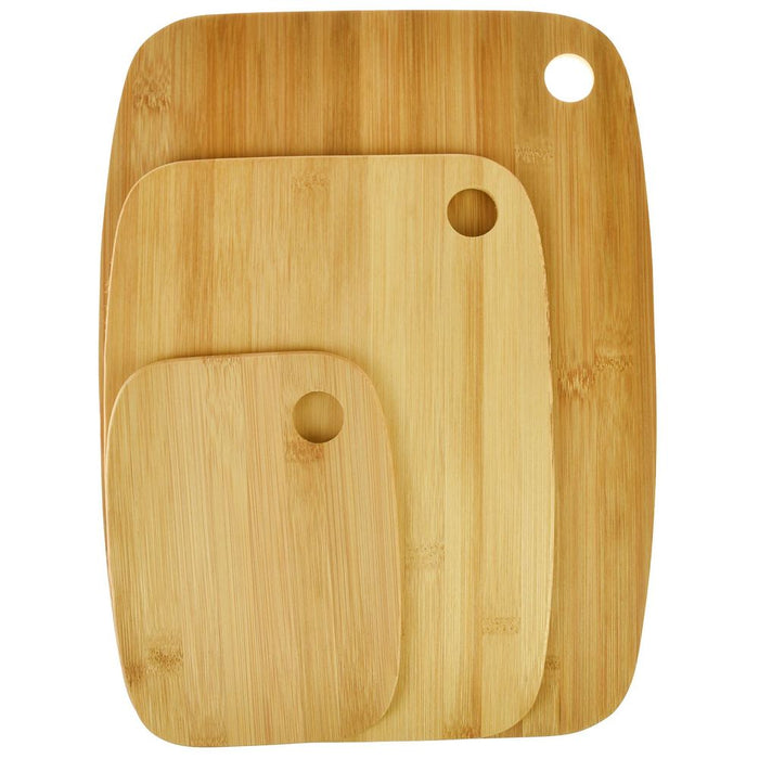 Premium Bamboo Chopping Board Set - Solid Wood - Cutting, Serving, Kitchen Food