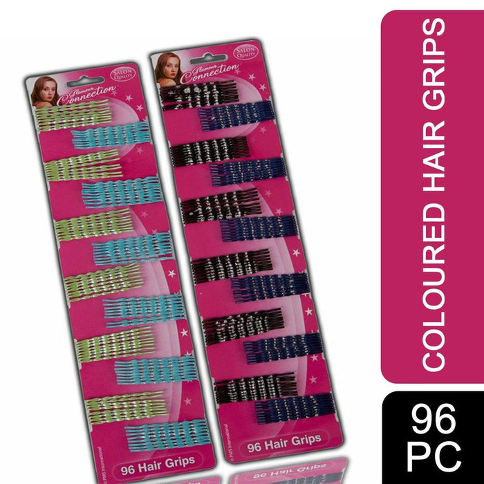 Hairdressing Salon 96-Piece Set: Styling Clips, Kirby Slides, Bobby Grip Pins