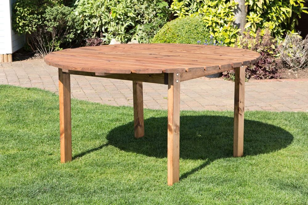 Charles Taylor Small Round Table - Hand Finished, UK Made, Sustainably Sourced Wood - Rustproof Bolts - 10 Year Guarantee!