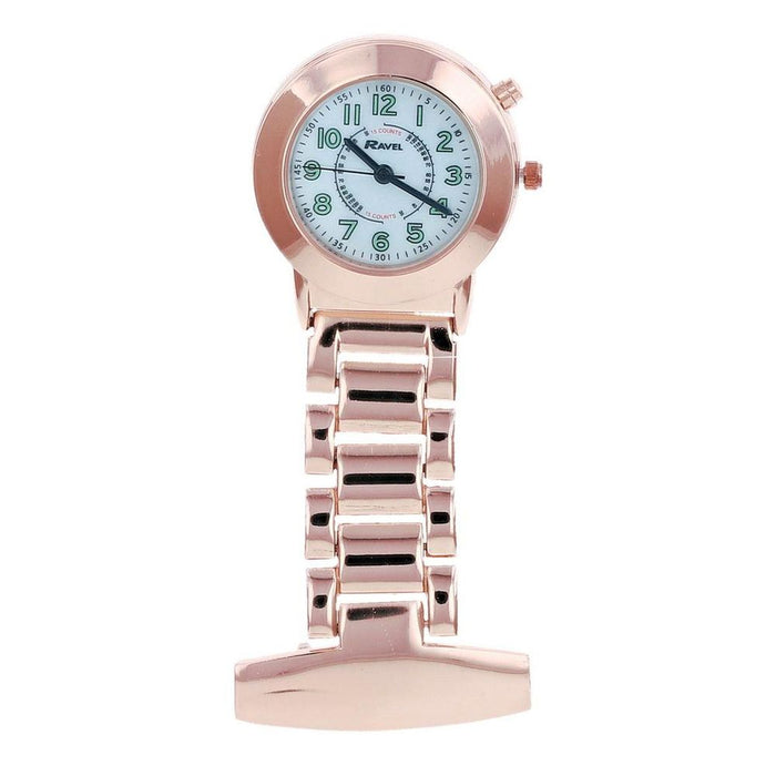 Ravel Nurses Watch - Rose Gold R1101ELR - EL Backlight - Quality Quartz Movement