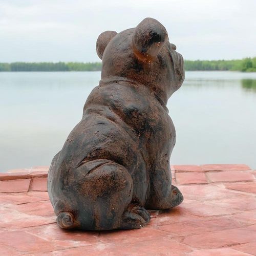 30X33CM SITTING DOG GARDEN STATUE