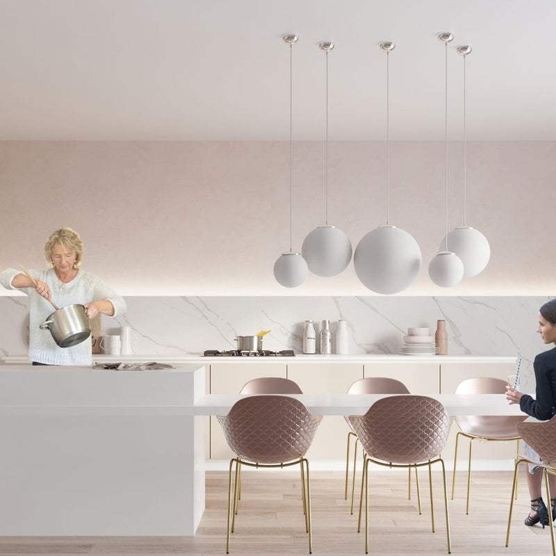 Minimalistic Pendant Lamp - Steel, Glass Ugo Design