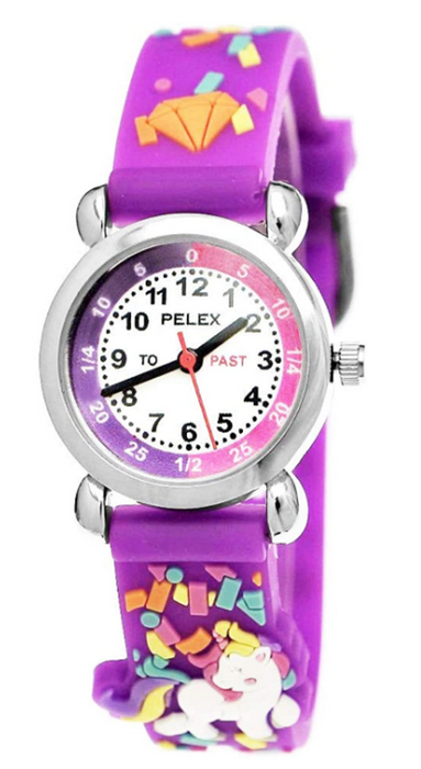 Pelex Unicorn 3D Watch - Purple Strap, High Quality